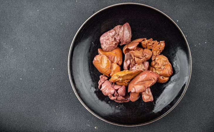 boiled chicken liver