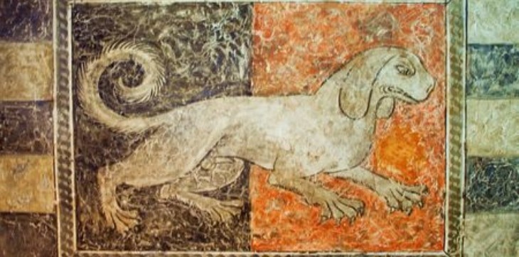 painting of talbot dog