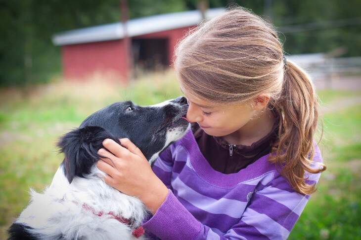 girl and collie