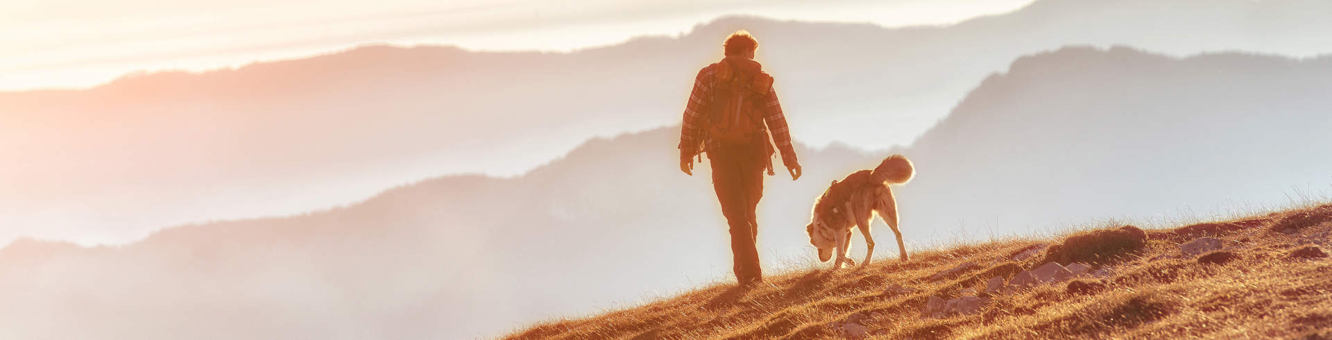 Cadet Pet, man with dog, dog in nature, man exploring the world with his dog, man adventuring with his dog, happy dog, content dog, entertained dog, healthy dog