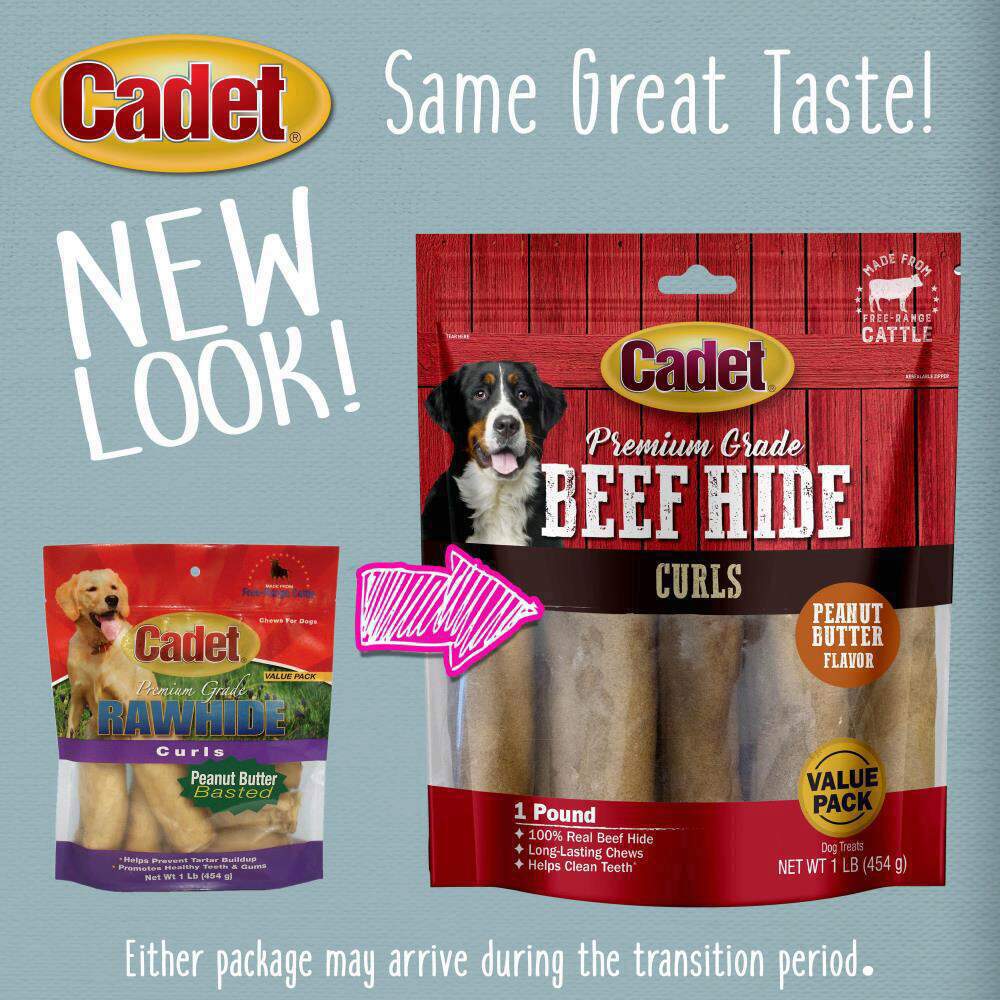 768303100437CadetRawhide1 LB CURL PEANUT BUTTERBeforeAfter