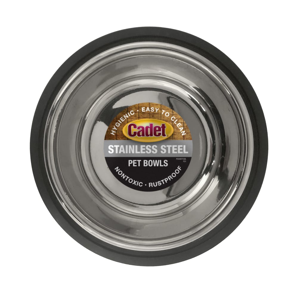 Front view of Ims Non Spill Stainless Steel Pet Bowl 16oz in packaging