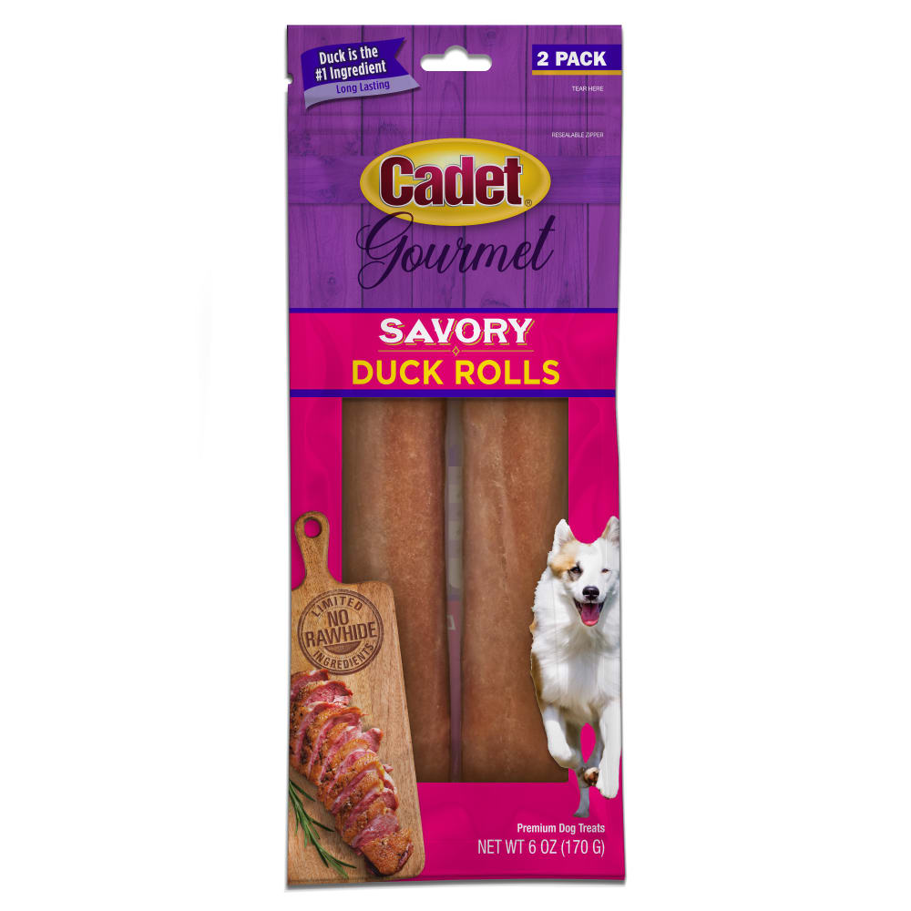 Front view of Ims Cadet Savory Duck Rolls 2pk in packaging