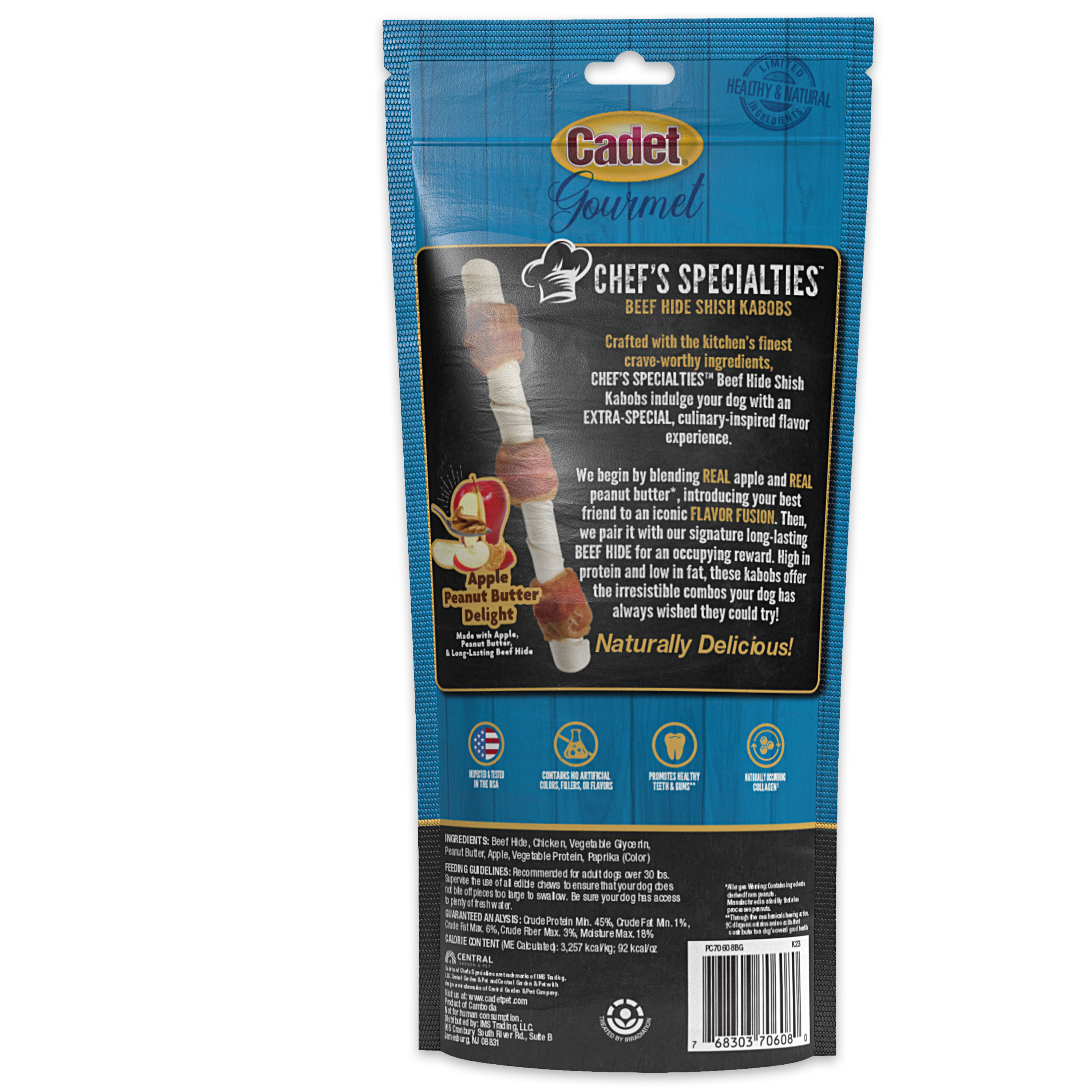 Shish Kabob Dog Treats Apple & Peanut Butter Delight Cadet Pet
