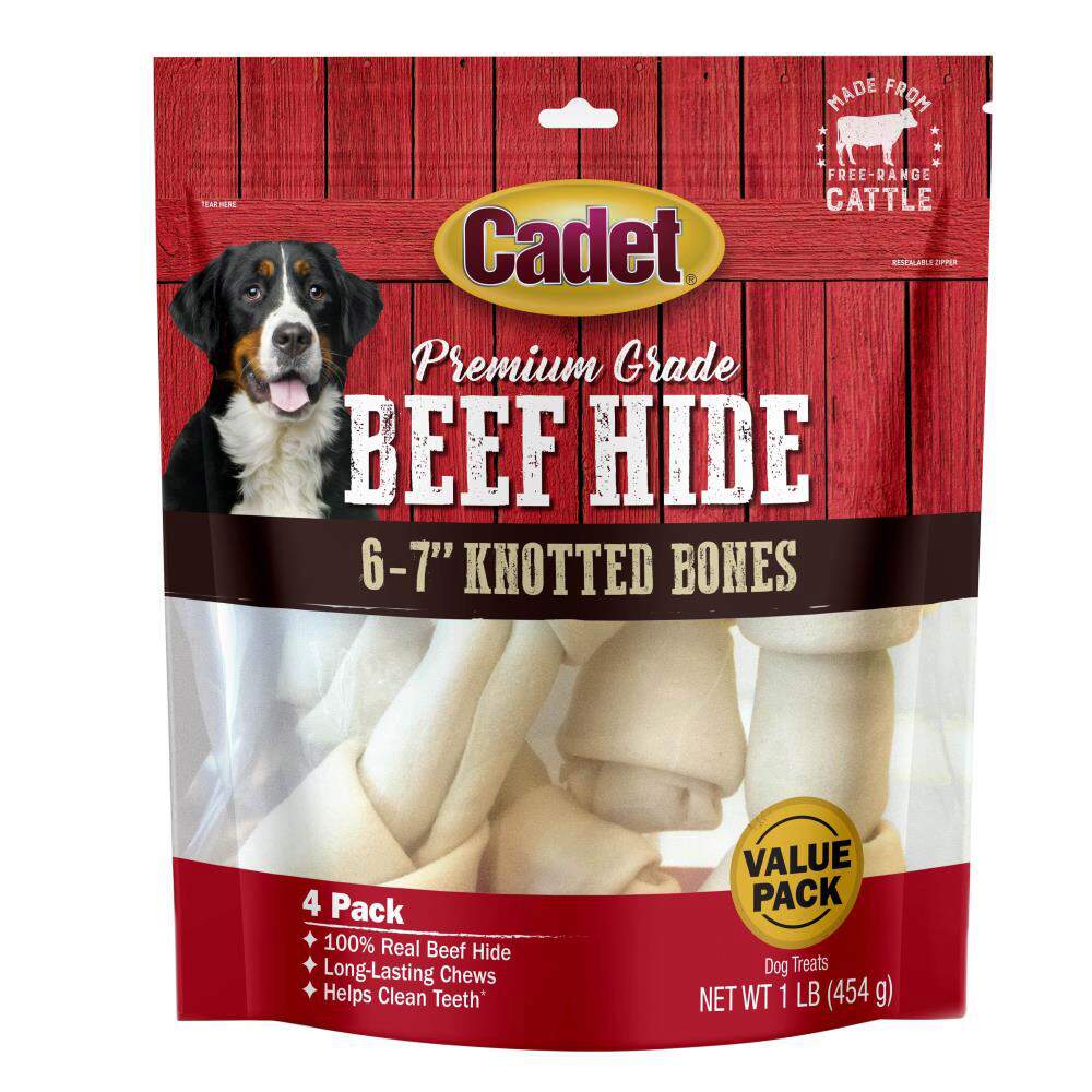 Cadet Beef Hide Knotted Bones Cadet Pet